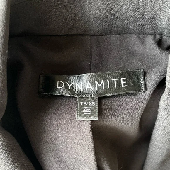 Dynamite Sleeveless Black Open-Back Blazer Romper - Picture 3 of 3